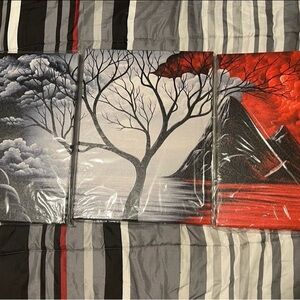 Weco Art  3 Piece “Forest Water Aura” Brand New